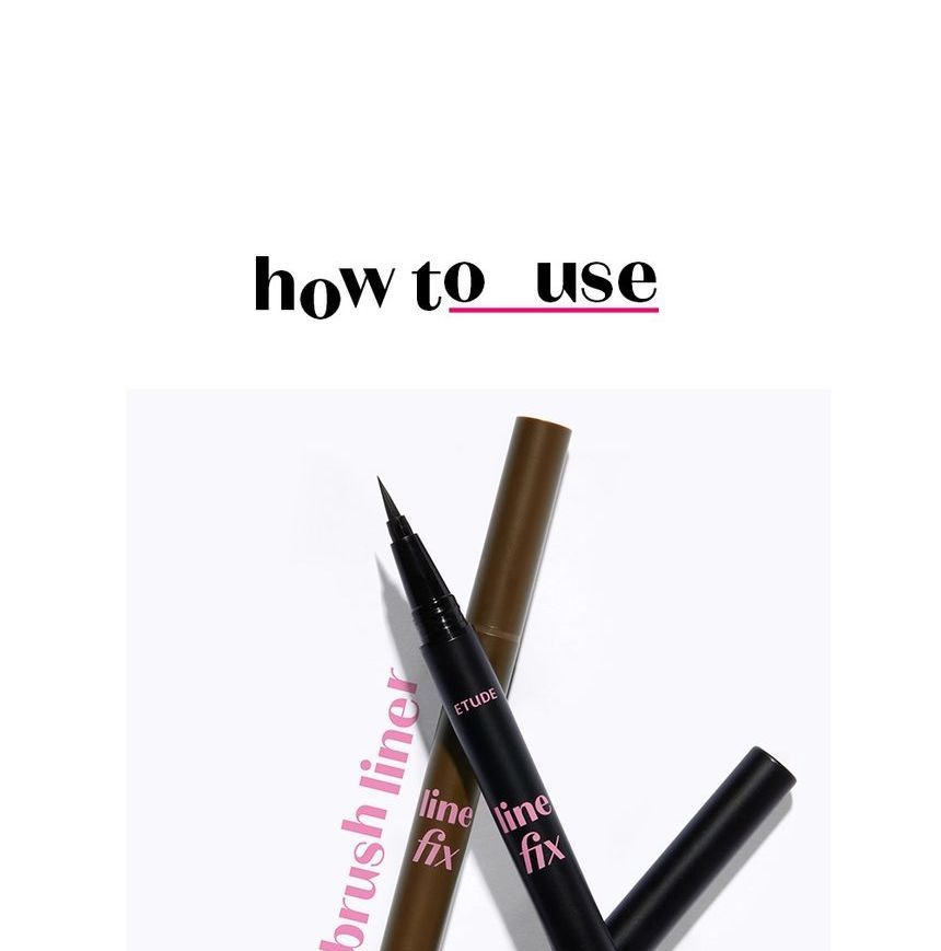 ETUDE - Line Fix Brush Liner - 2 kleuren