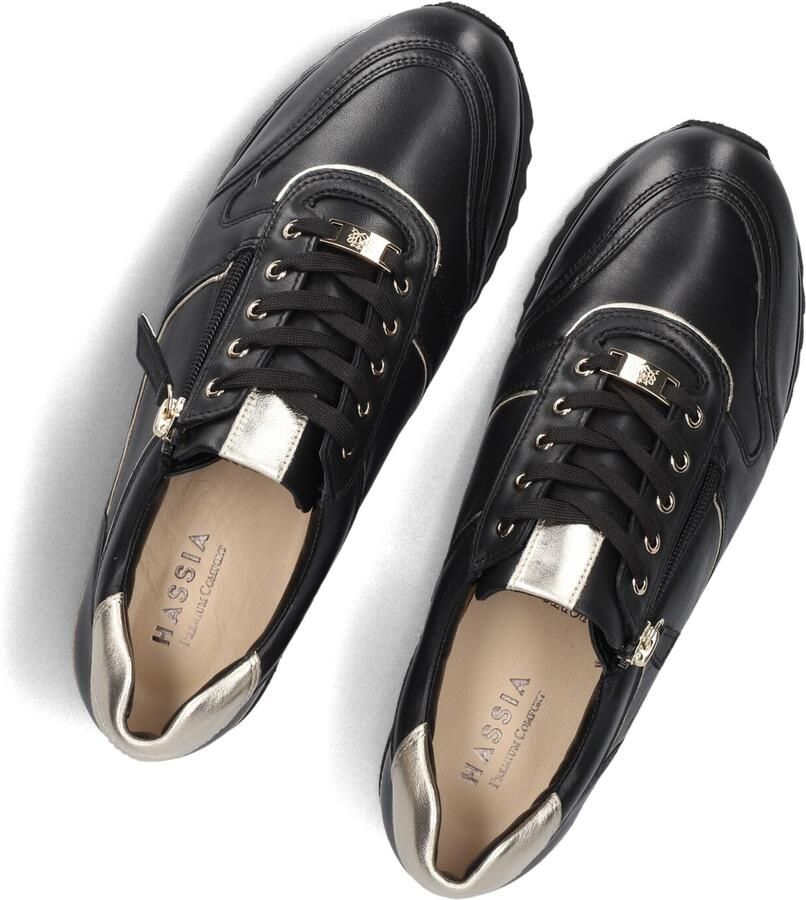 HASSIA Lage Sneakers Dames Porto Maat: 39 Materiaal: Leer Kleur: Zwart
