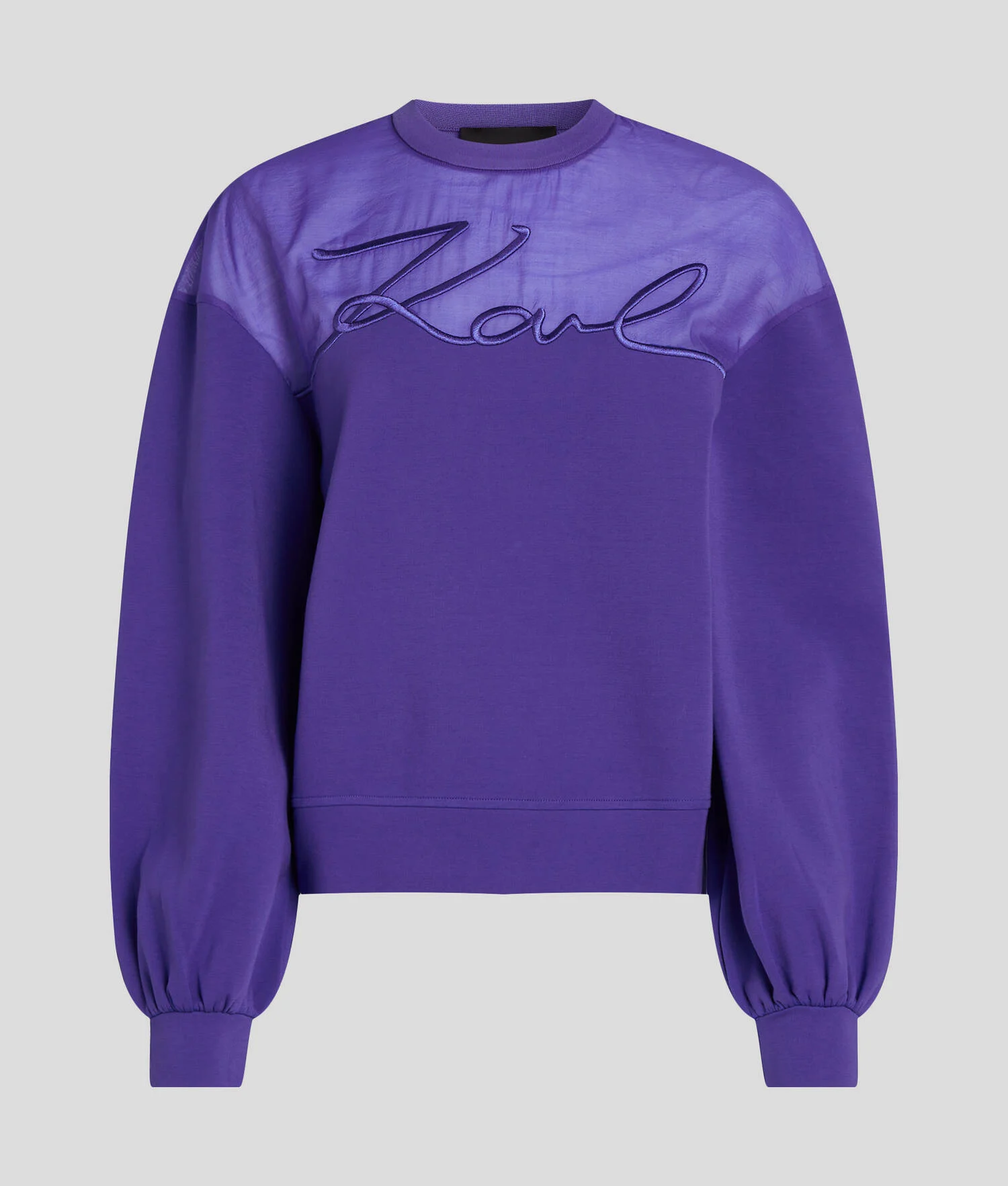 SWEAT-SHIRT EN TISSU MÉLANGÉ KARL SIGNATURE