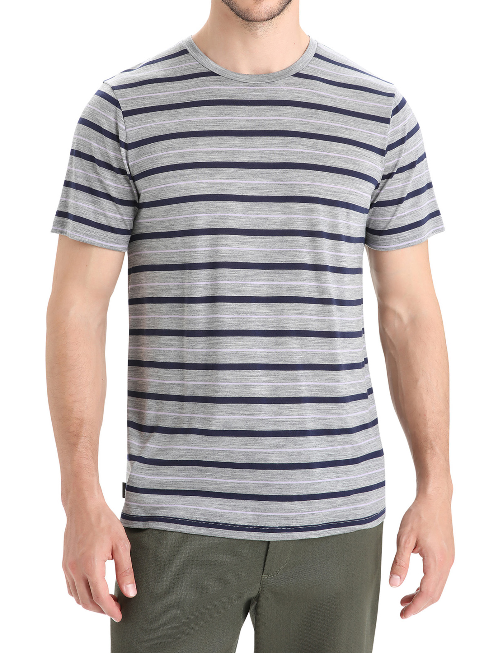 Men Merino Wave SS Tee Stripe