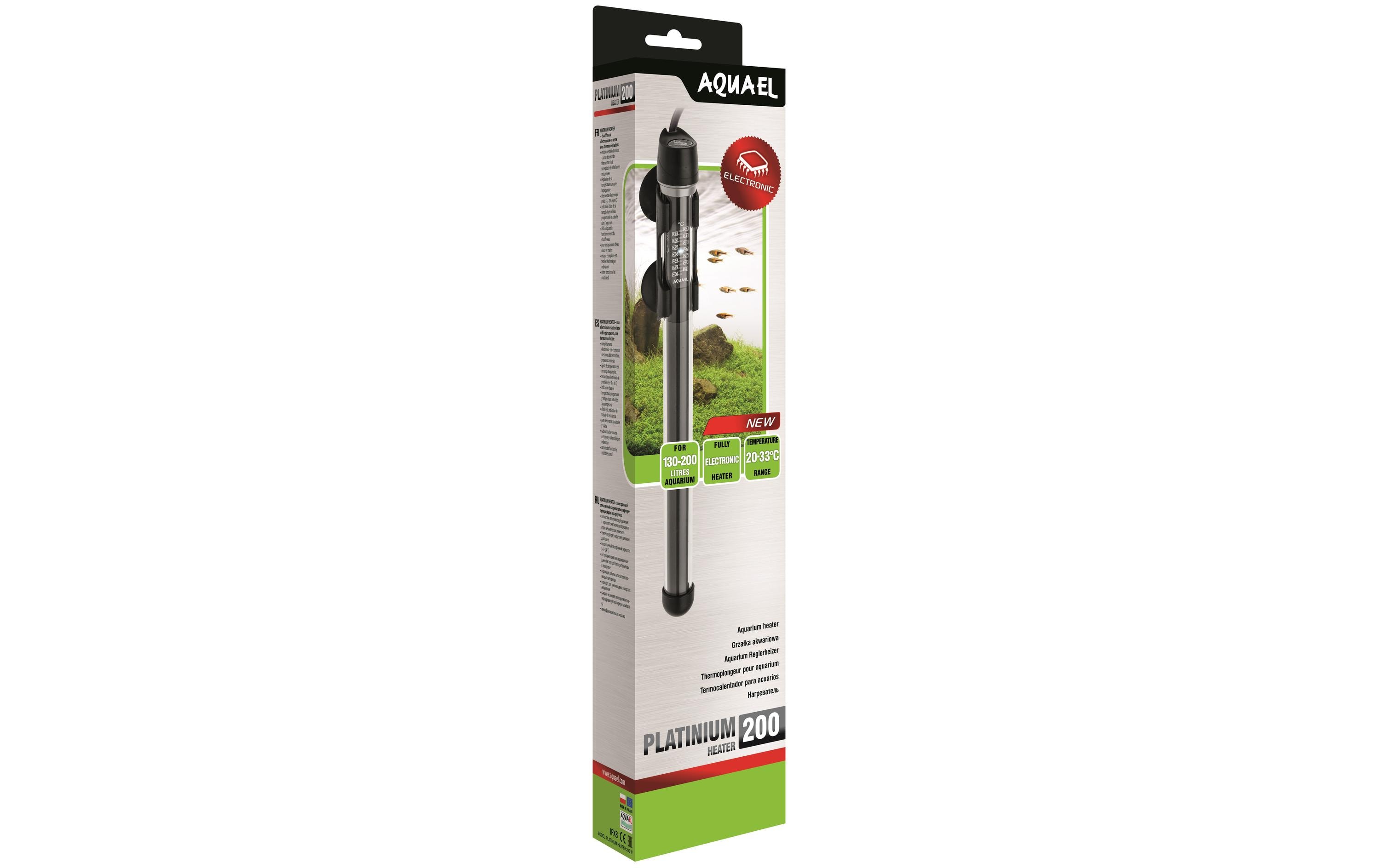 Platinium Heater 200 WGlas-Aquarienheizer mit elektronischem Thermostat