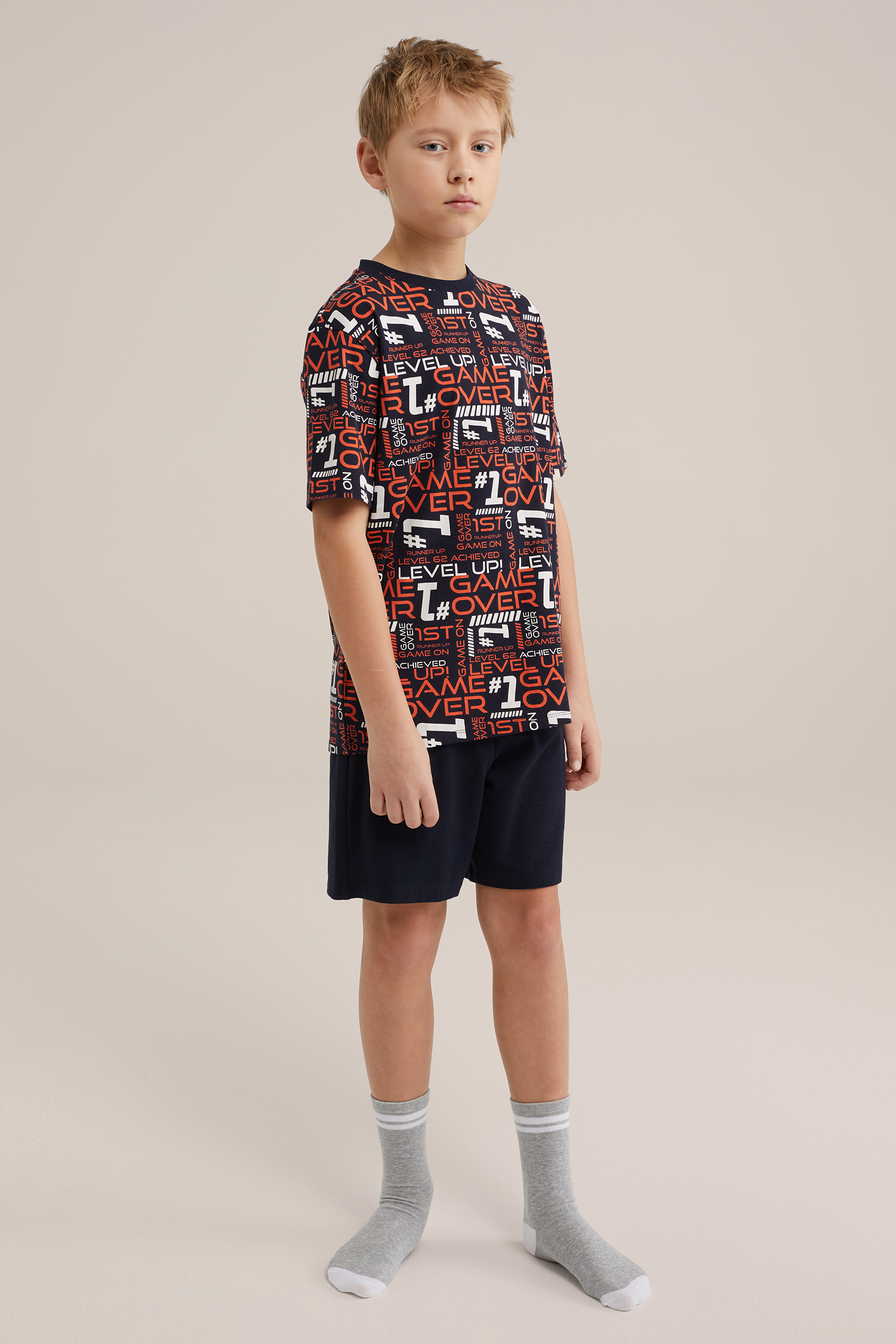 Jongens pyjamaset met dessin WE Fashion Donkerblauw