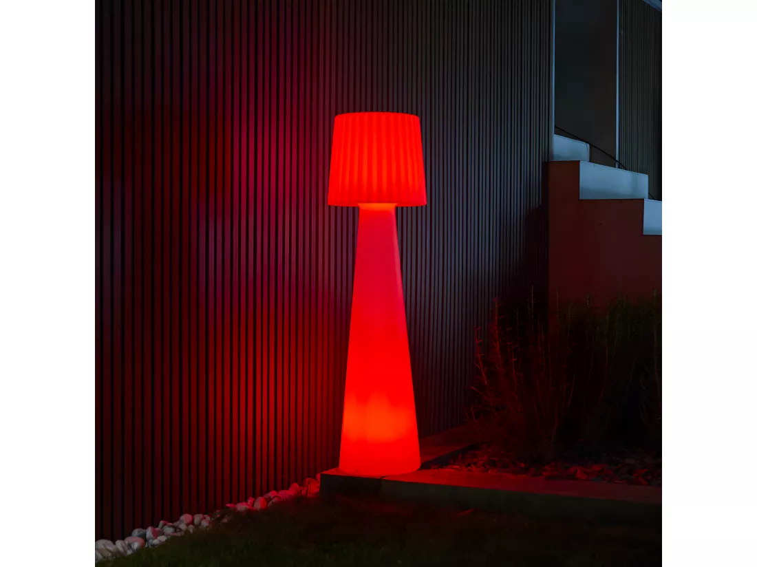 Lampadaire extérieur sans fil LADY Blanc Polypropylène H110CM