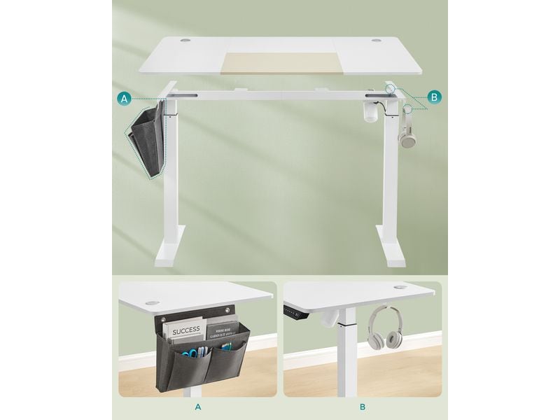 Songmics Stehtisch 120 x 60 cm, höhenverstellbar Bürotisch