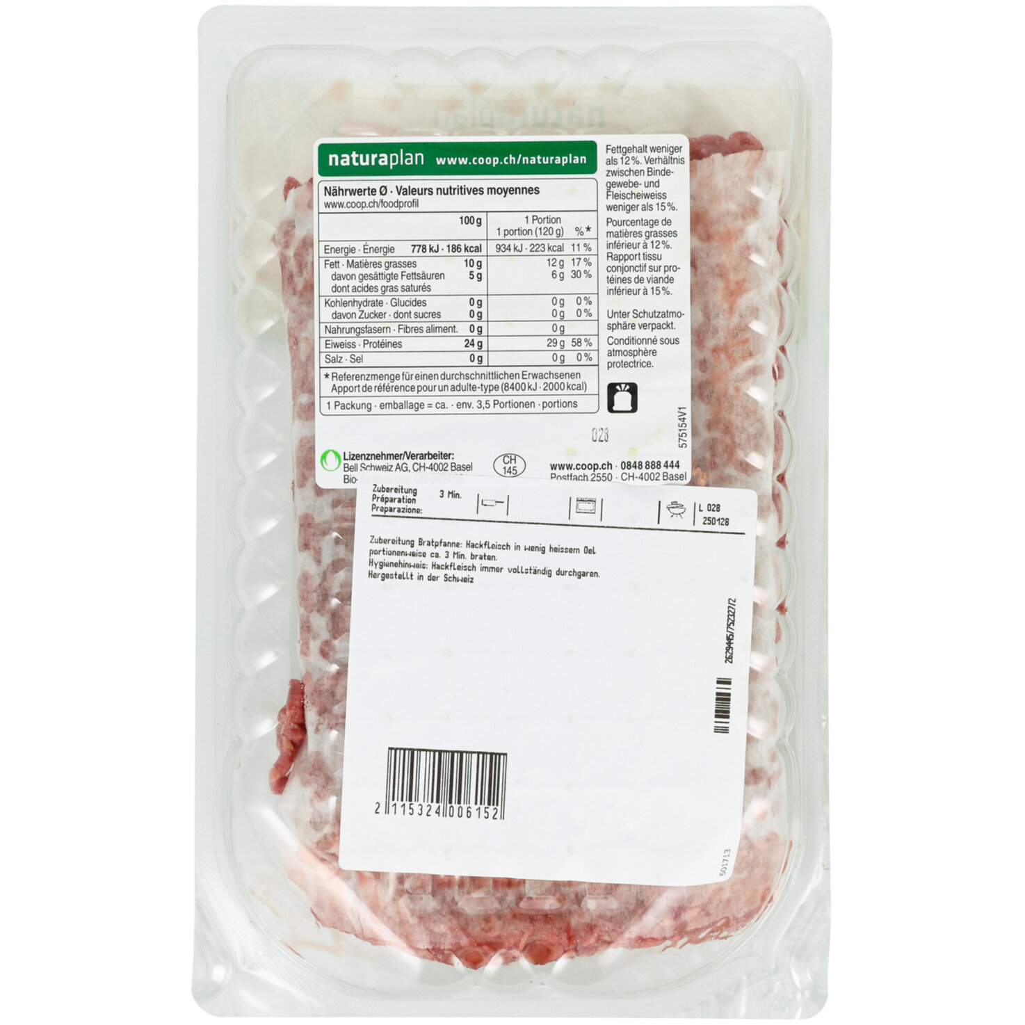 Naturapan Bio Rindshackfleisch ca. 300g