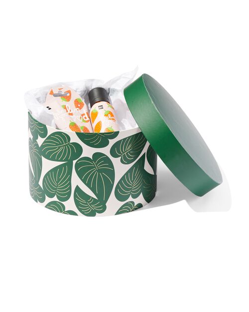boîte cadeau carton Ø22x15 feuilles
