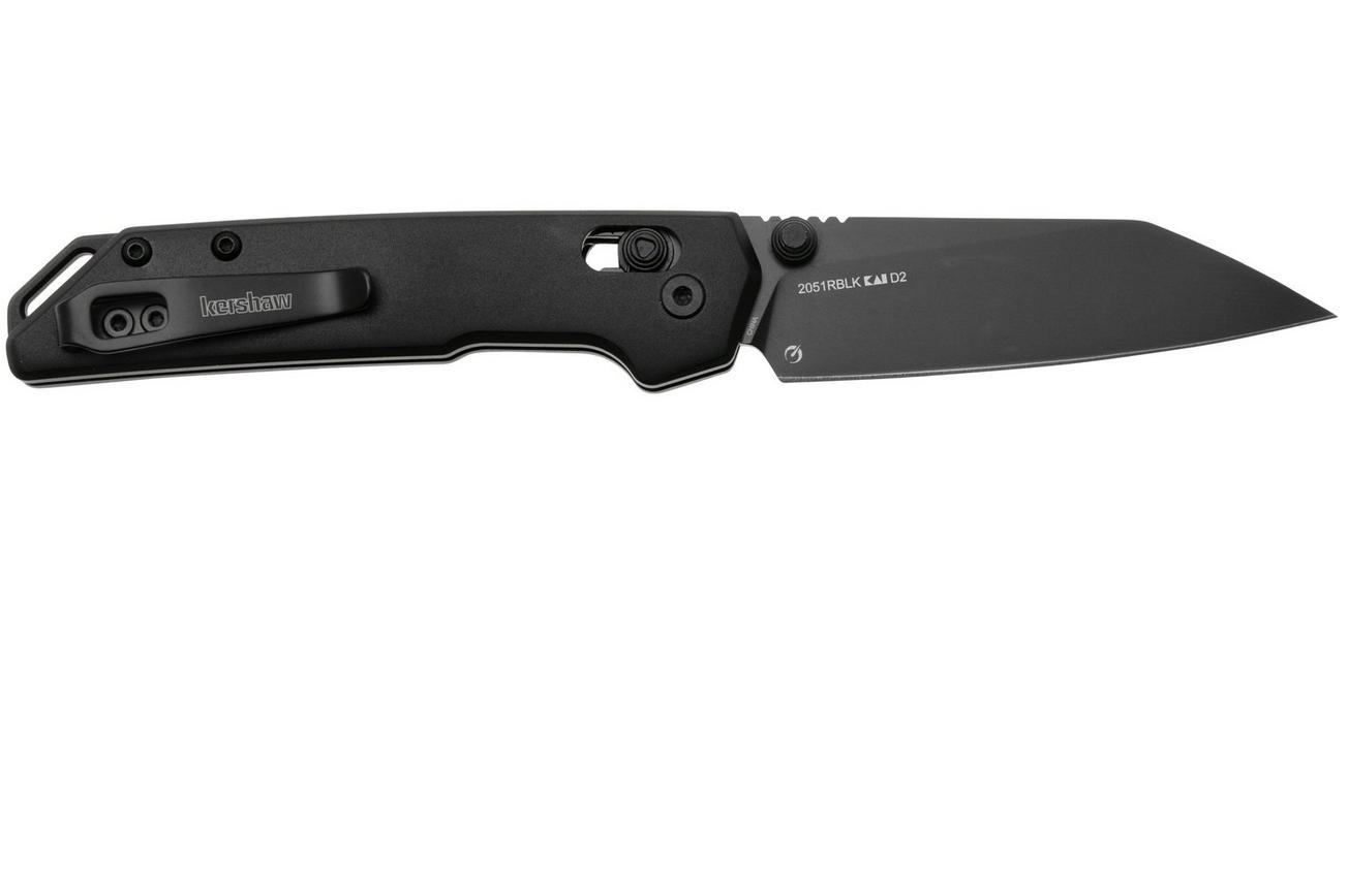 Kershaw Mini Iridium Reverse Tanto 2051RBLK Black D2, Black Aluminium, zakmes