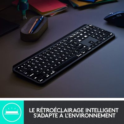 Logitech MX Keys pour Mac - clavier sans fil Azerty - gris