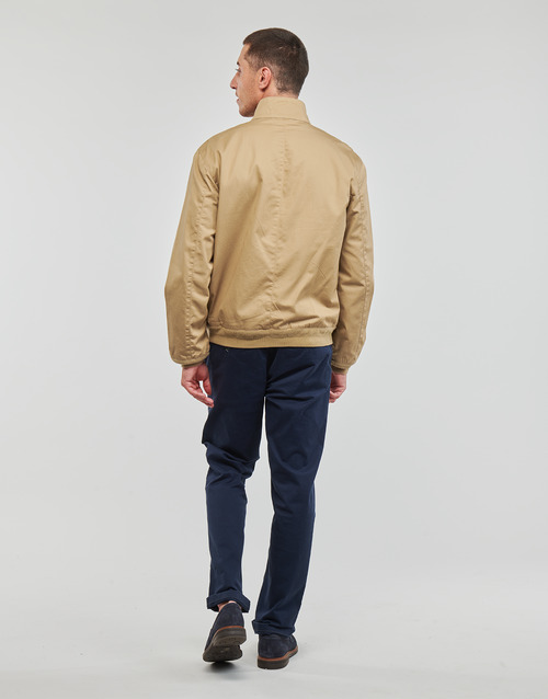 Polo Ralph Lauren - BLOUSON ZIPPE EN SERGE DE COTON AVEC DOUBLURE TARTAN Beige