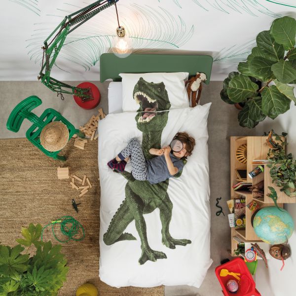 Snurk Dino Dekbedovertrek 140 x 200/220 cm