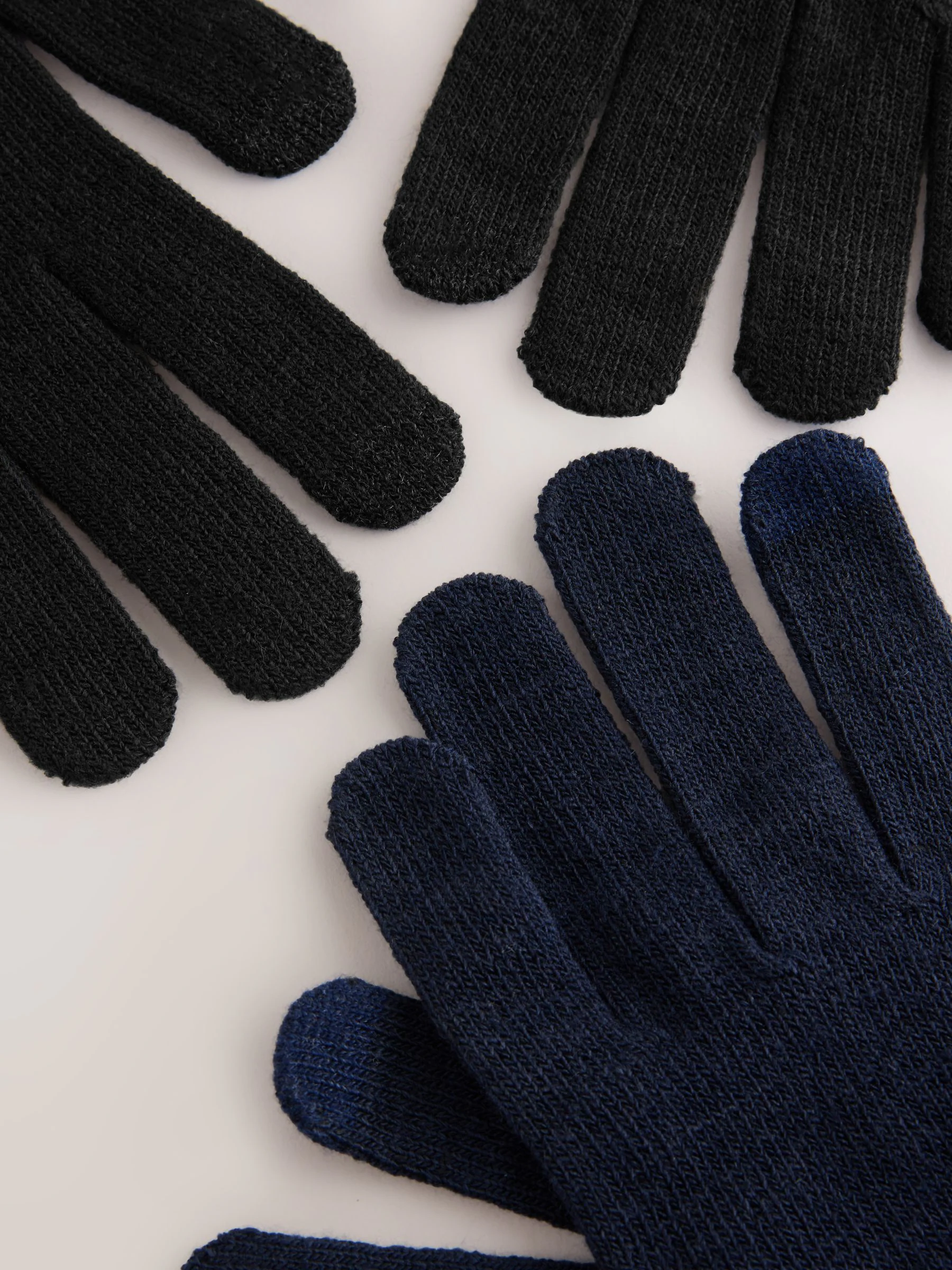 Zwart/marineblauw - Touch Screen Gloves 2 Pack