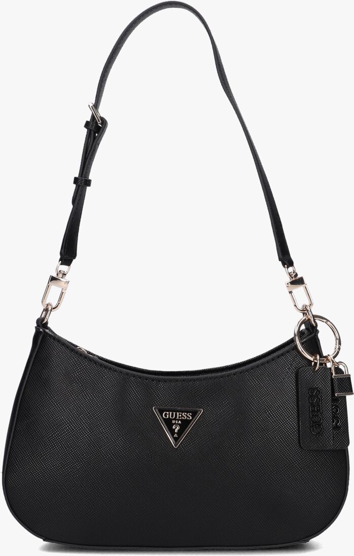 GUESS zwarte guess schoudertas noelle top zip shoulder bag