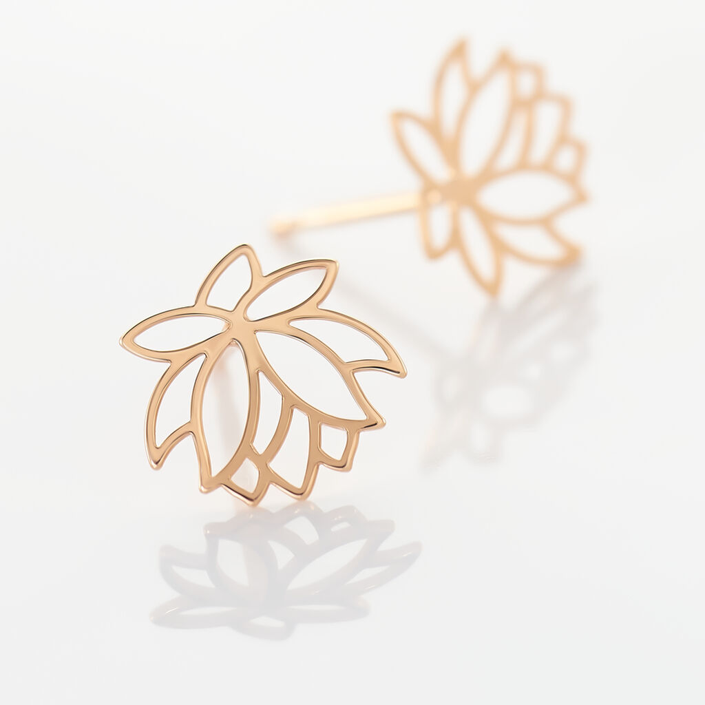 Boucles D'oreilles Puces Rosita Argent Rose