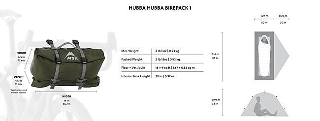 MSR - TENTE DE RANDONNEE LEGERE HUBBA BIKEPACK 1