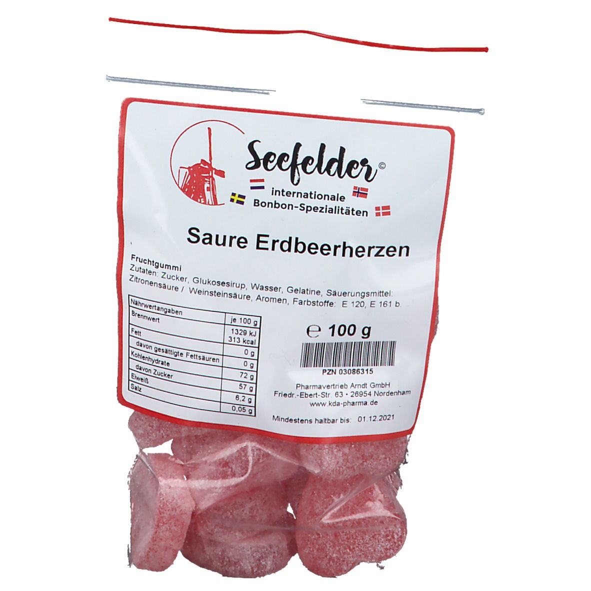 KDA® Seefelder saure Erdbeerherzen