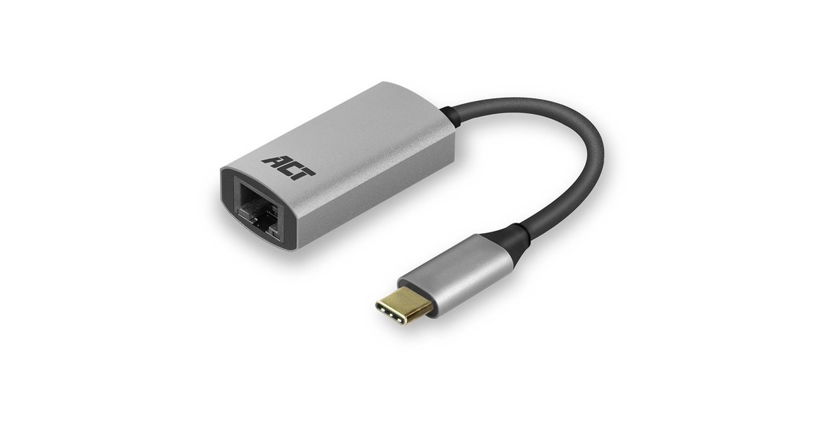 ACT ConnectivityUSB-C naar gigabit ethernet adapter  (Grijs)