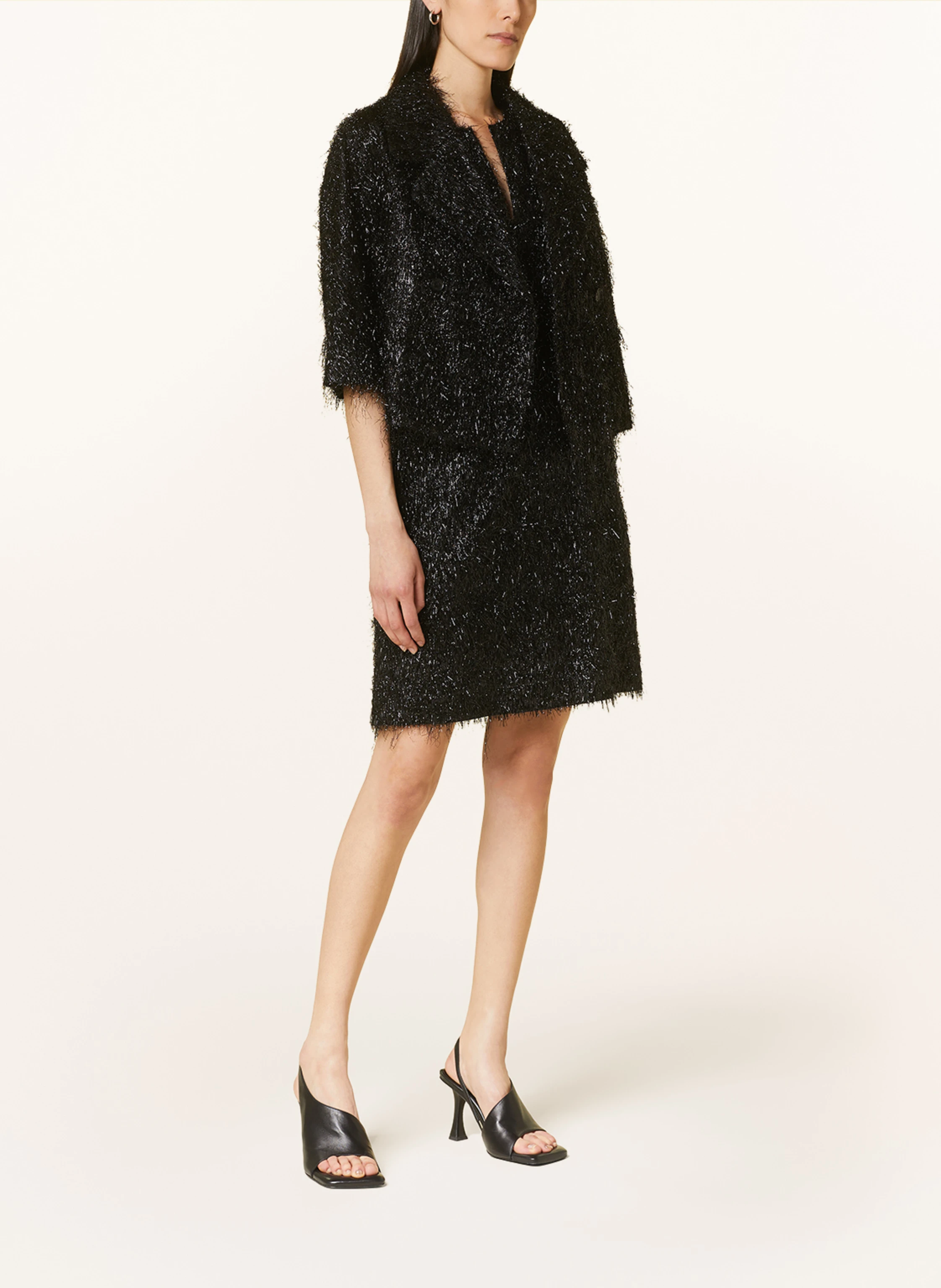 FABIANA FILIPPI Kastenjacke mit 3/4-Arm und Glitzergarn