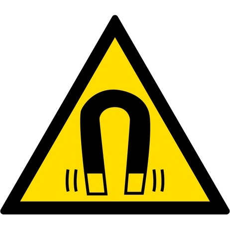 Panneau de danger - Picto Champ magnétique - W006 - ISO 7010