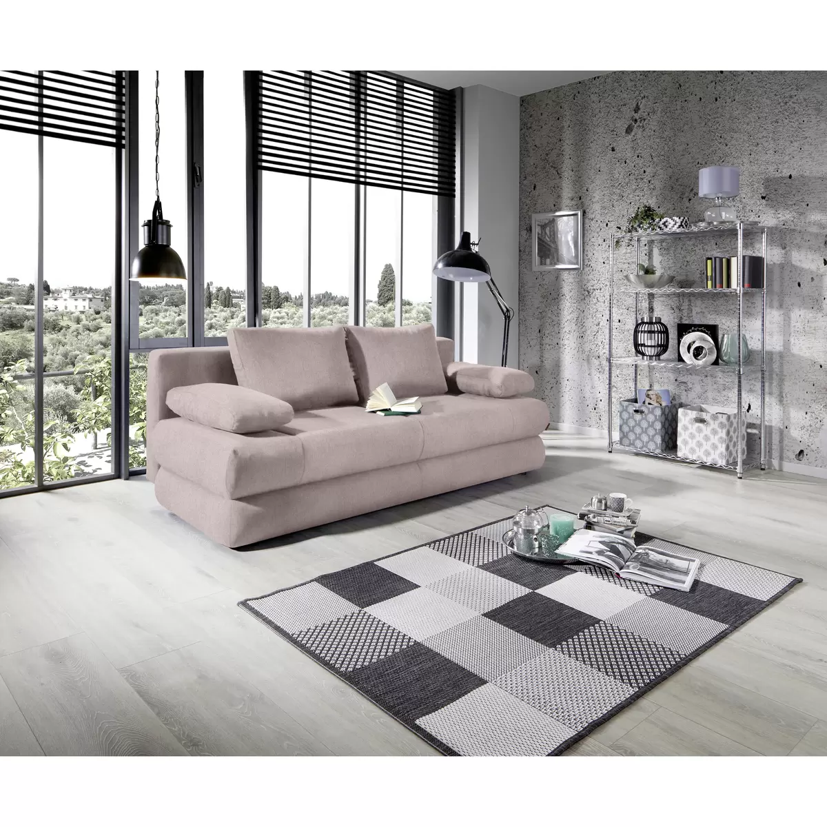 Schlafsofa Clipso 140x201 Rosa