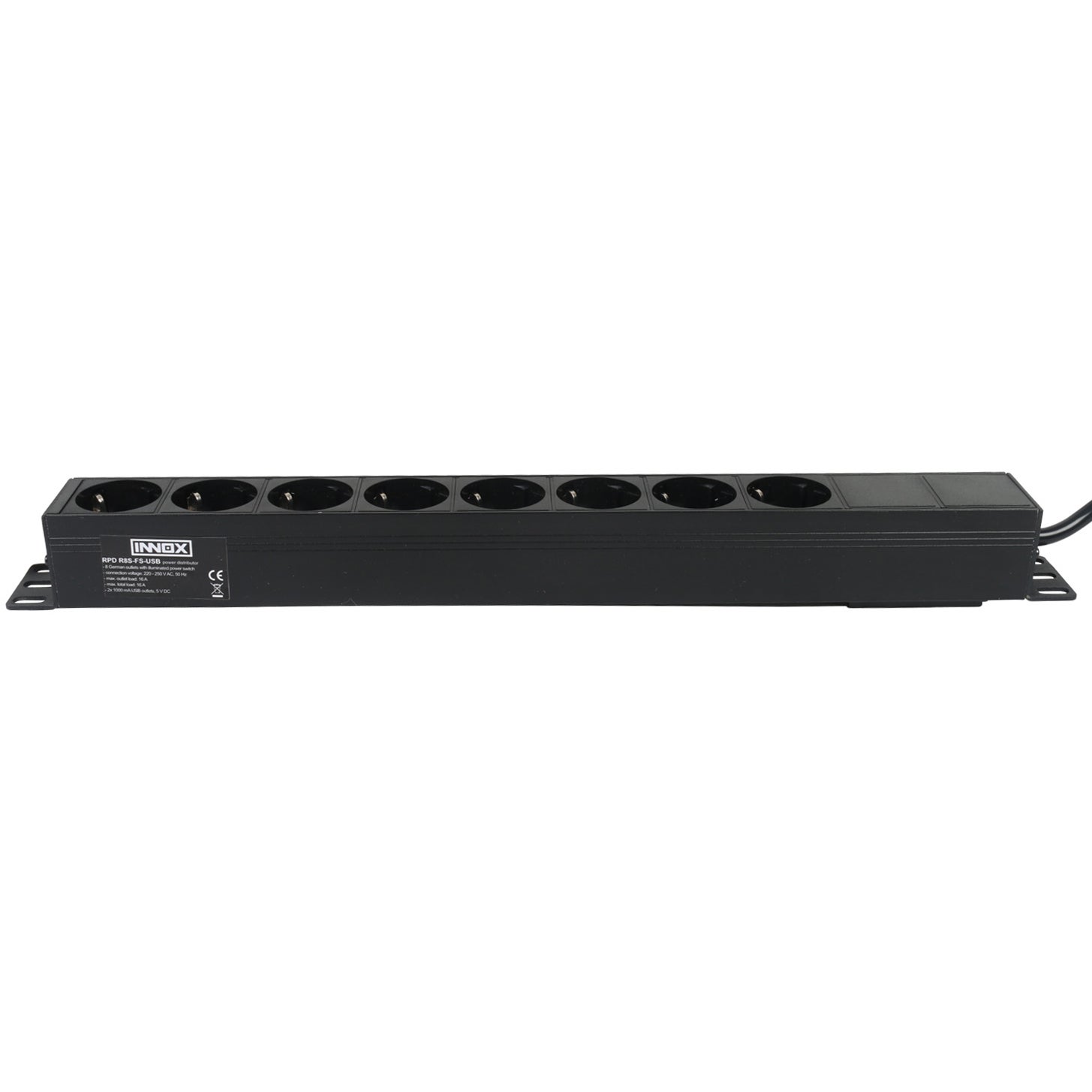 Innox RPD R8S-FS-USB 19 inch stroomverdeler met USB