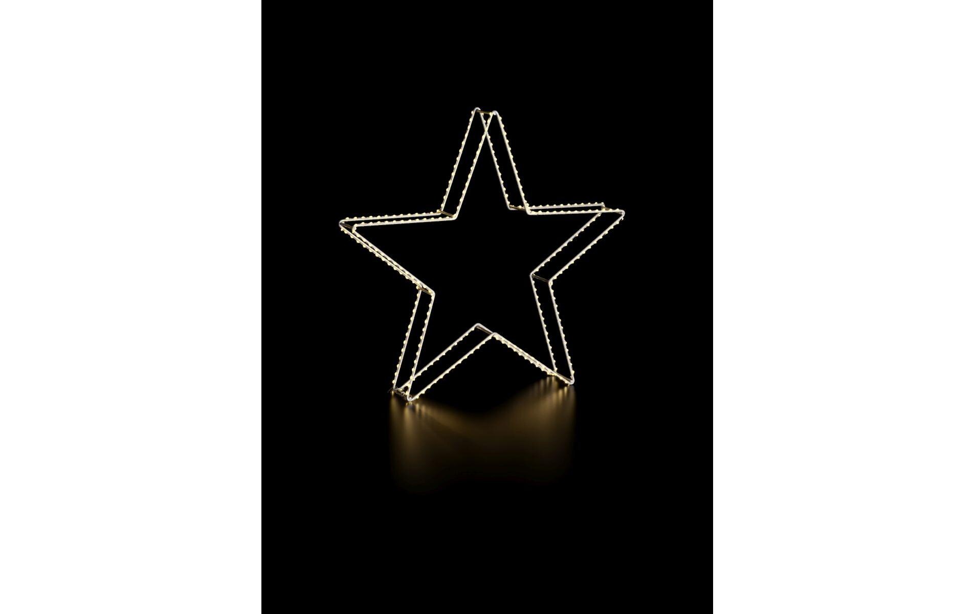 Tischdeko 3D Stern Argento, Ø 58 cmLED Weihnachtsdekoration für den Innen- und Aussenbereich