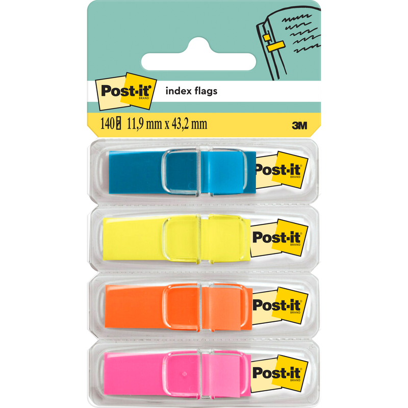 Post-it Index Marker Mini, 11.9 x 43.2 mm, 4 x 35 Blatt