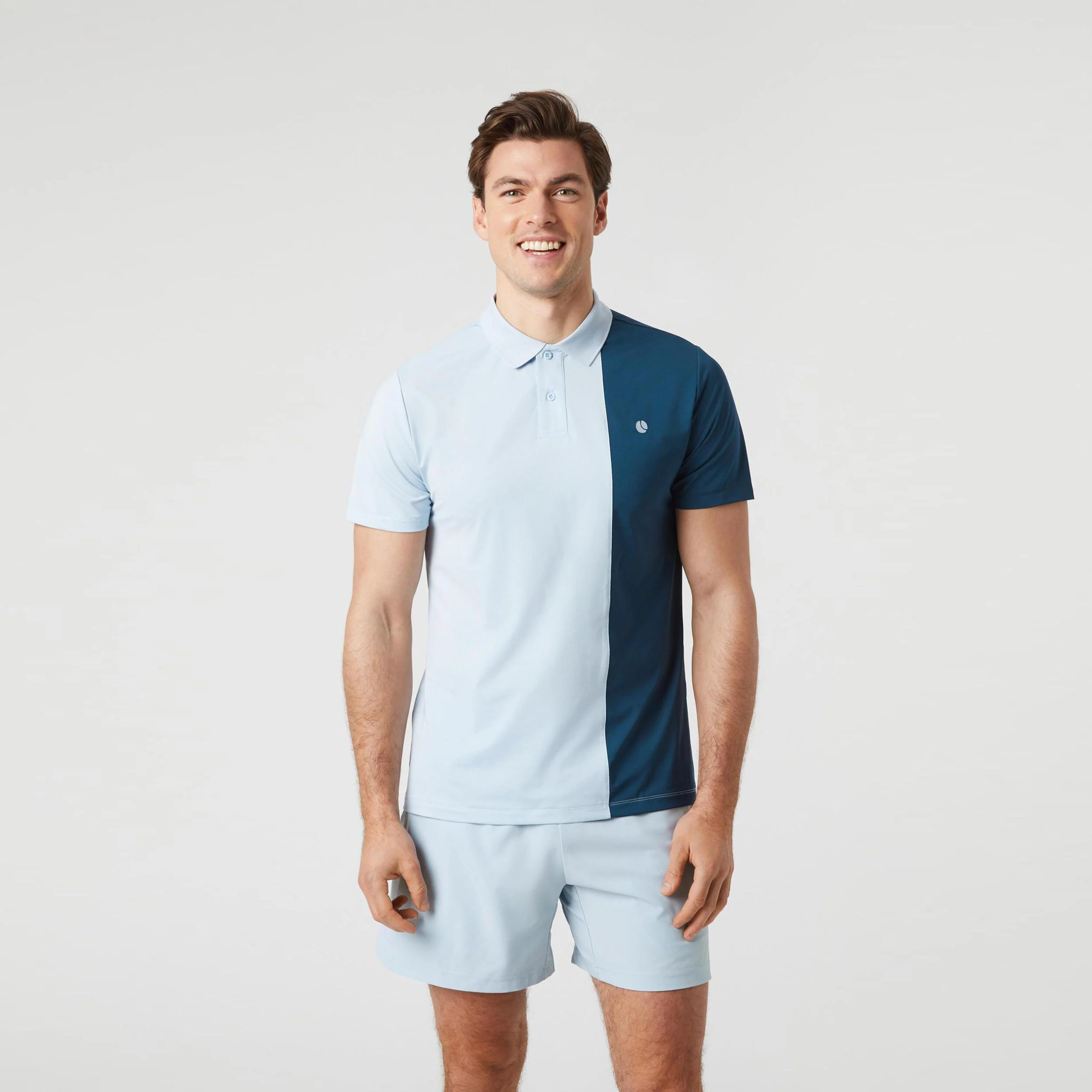 Björn Borg Ace Block Polo Hommes - Bleu Clair , Bleu Foncé