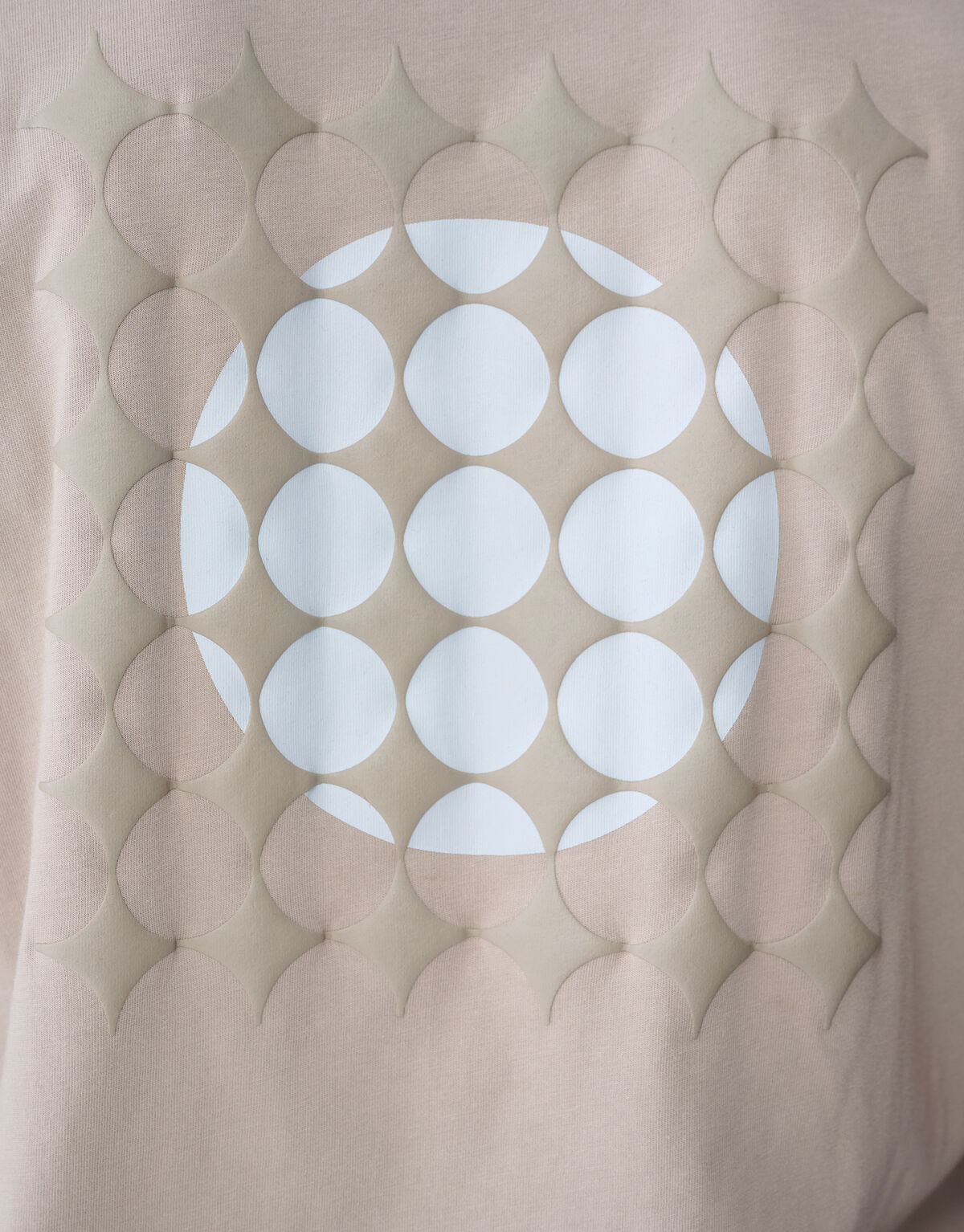 Fading Circle Artwork T-shirt Lichtbruin