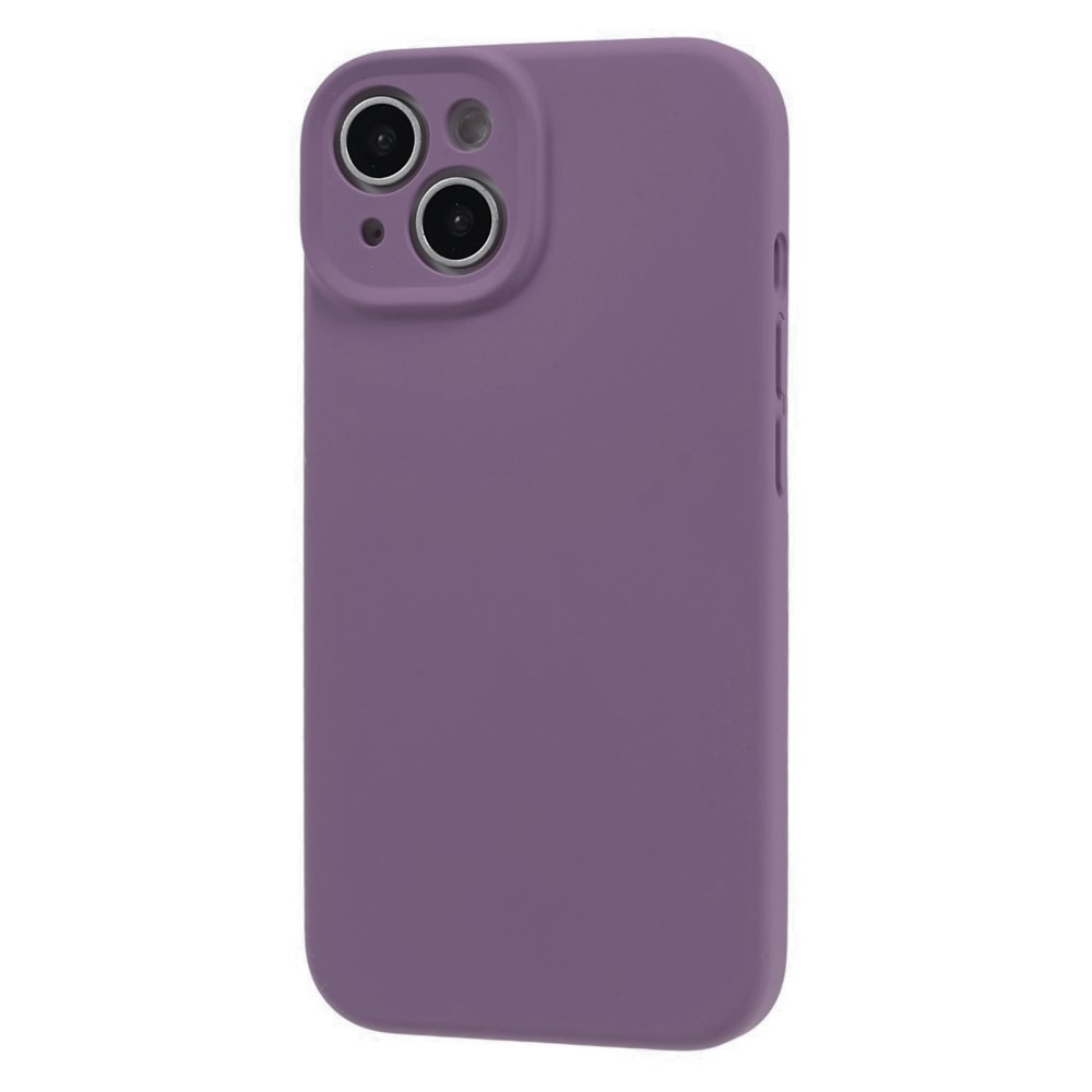 iPhone 15 Silikon Case Hülle mit Kameraschutz - Violett