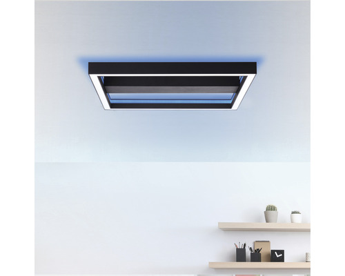 Dimbaar LED-paneel 38W 2660 lm CCT 2700-6200 K RGB 50x50 cm zand/zwart + afstandsbediening