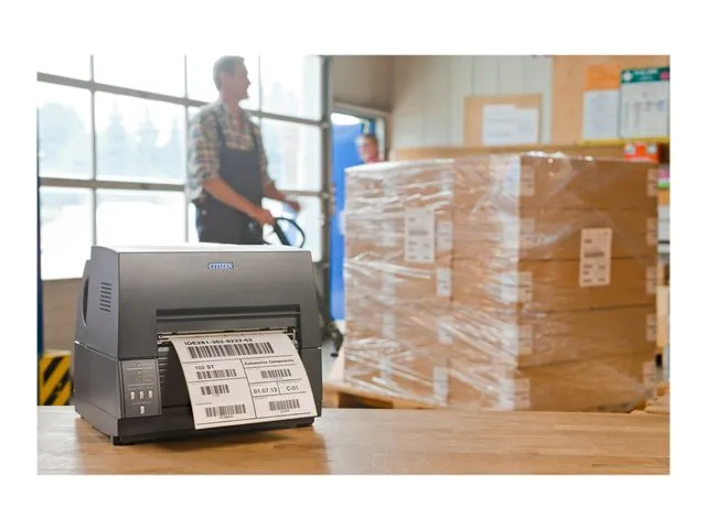 Citizen CL-S6621 - Etiketprinter - direkte termisk/termisk overførsel - Rulle (17,8 cm) - 203 dpi - op til 150 mm/sek. - USB 2.0, seriel - skærer - sort