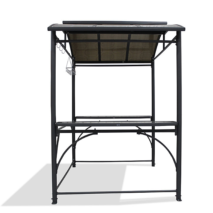 Abri pour barbecue 240 x150cm en aluminium anthracite - DCB Garden