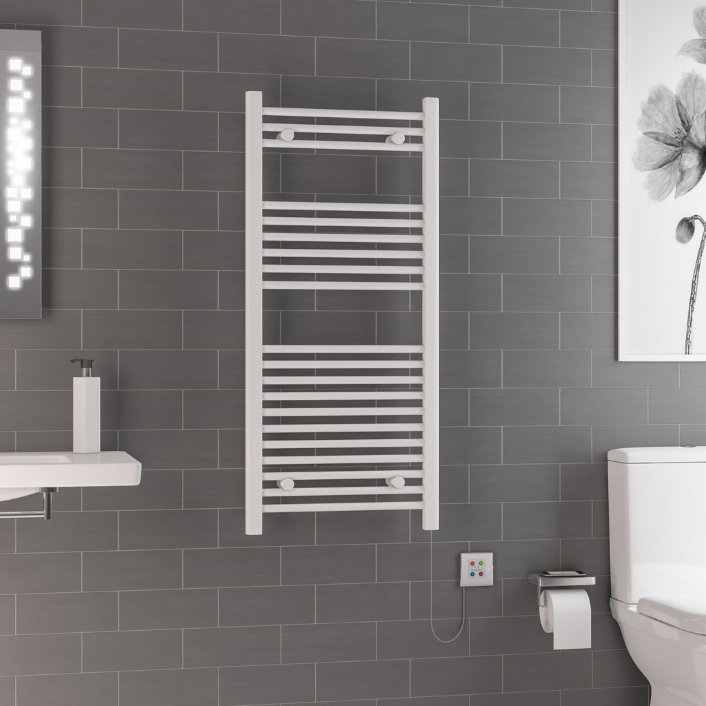 Eastbrook Biava elektrische handdoekradiator 50x110cm 400W wit glans