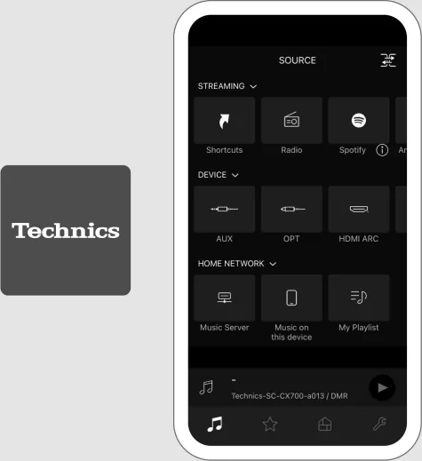 Technics SC-CX700E Noir mat (la paire) Enceintes sans fil hi-fi
