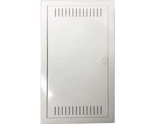Hager VH36NW Volta Multimedia IP30 kunststof hollewanddoos, 3-rijig, met gesleufde stalen deur, BxHxD 305x515x96 mm, grijs