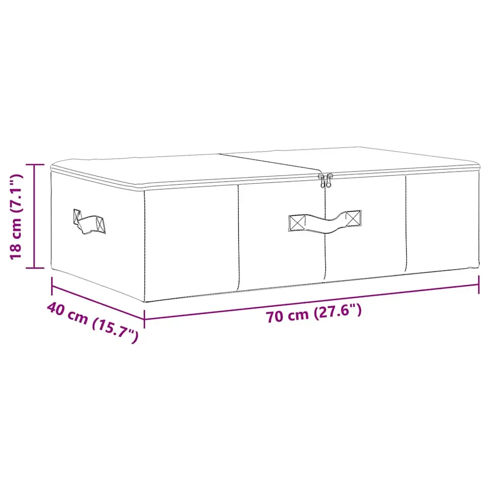 vidaXL - Opbergbox Opbergboxen - Crème - Stof - 2 stuks