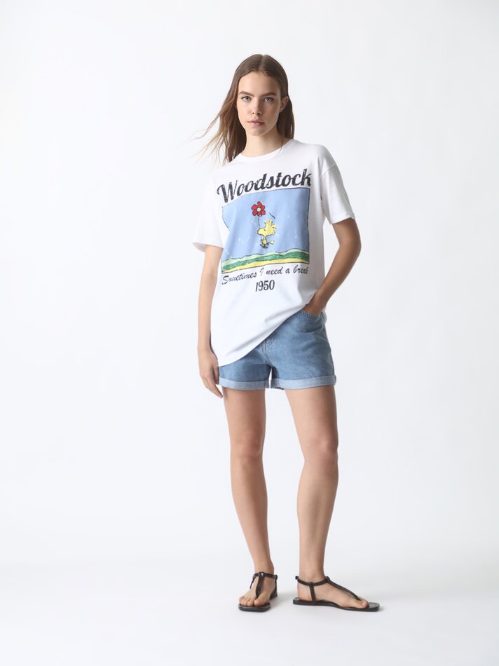 Camiseta Woodstock Peanuts™ - Branca