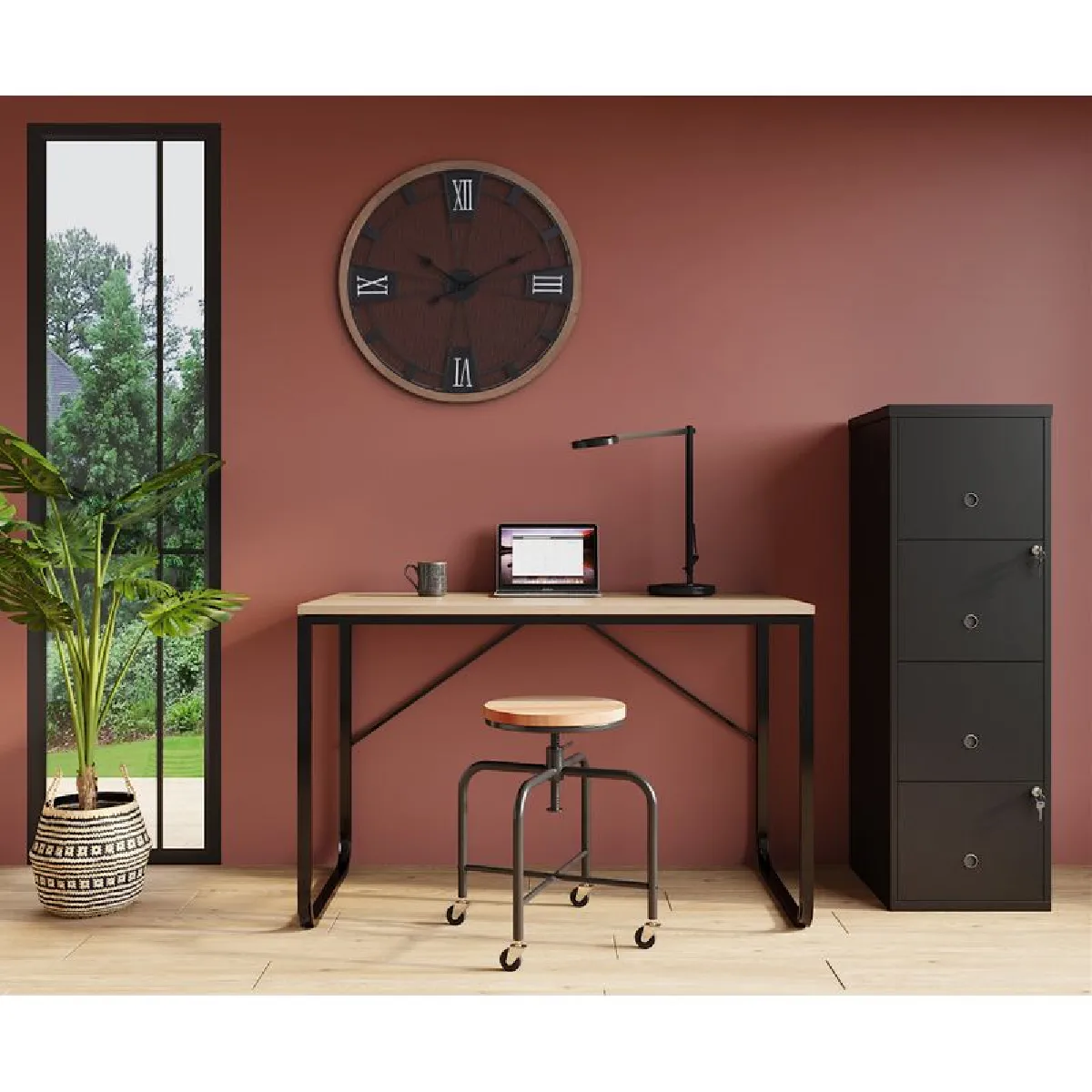 But Horloge GRILLAGE Noir Naturel