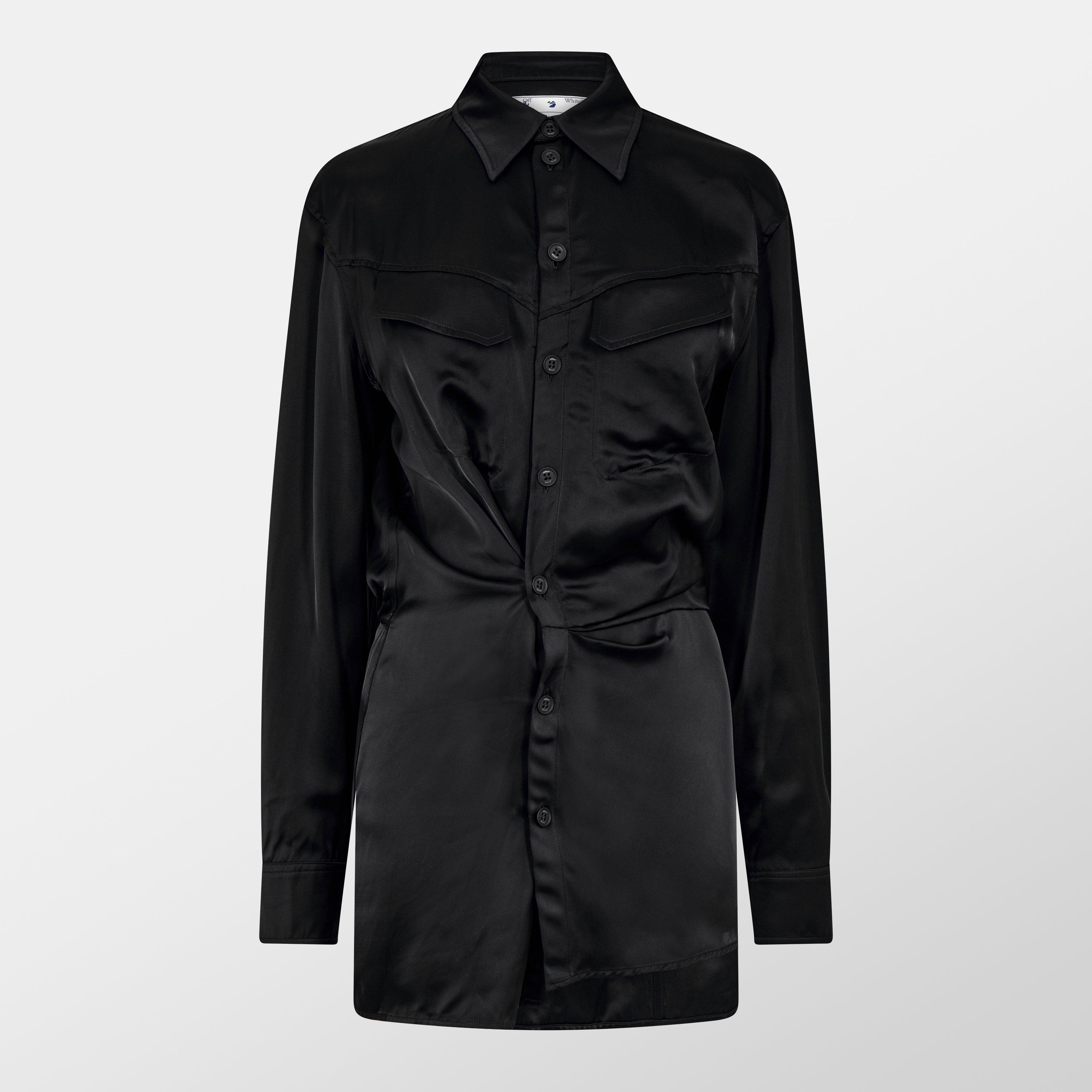 Off White Twist Shirt Dress