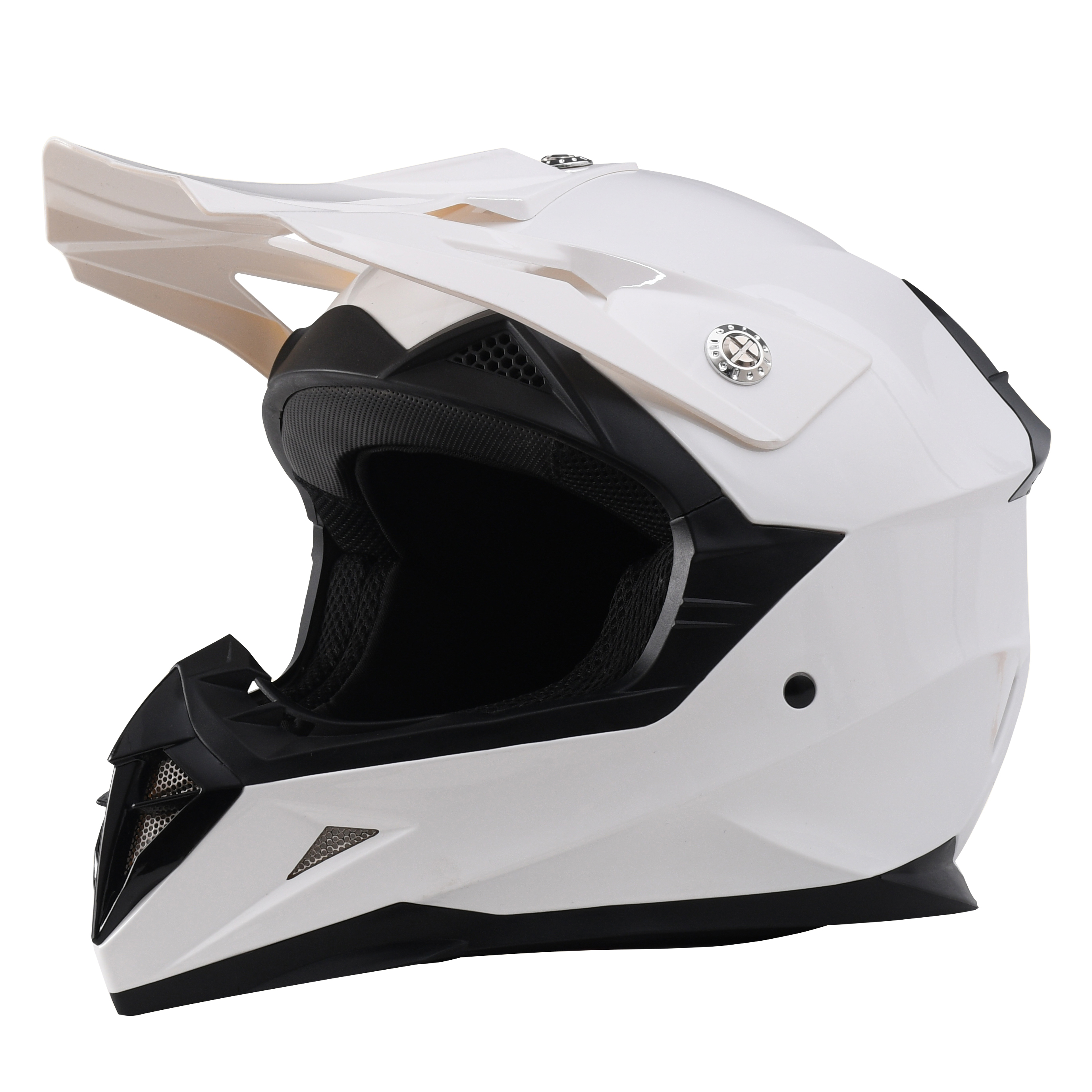 Kinder Mountainbike Motorradhelm Grösse 49/50 weiss