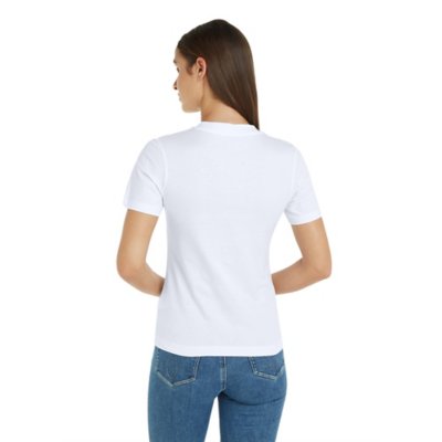 Tee-shirt à manches courtes femme Monologo Slim V-Neck CALVIN KLEIN