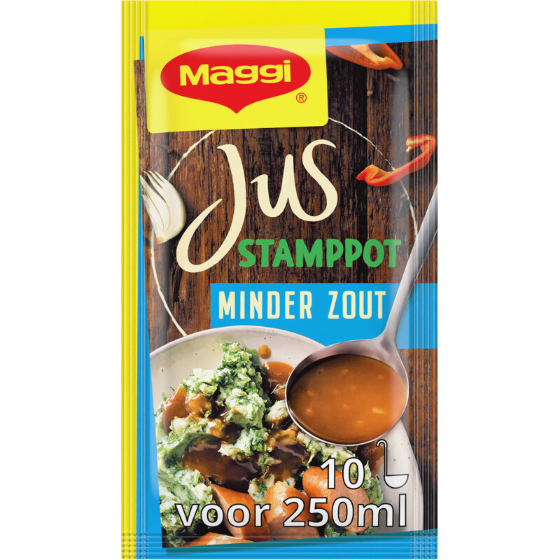 Maggi Jus stamppot minder zout