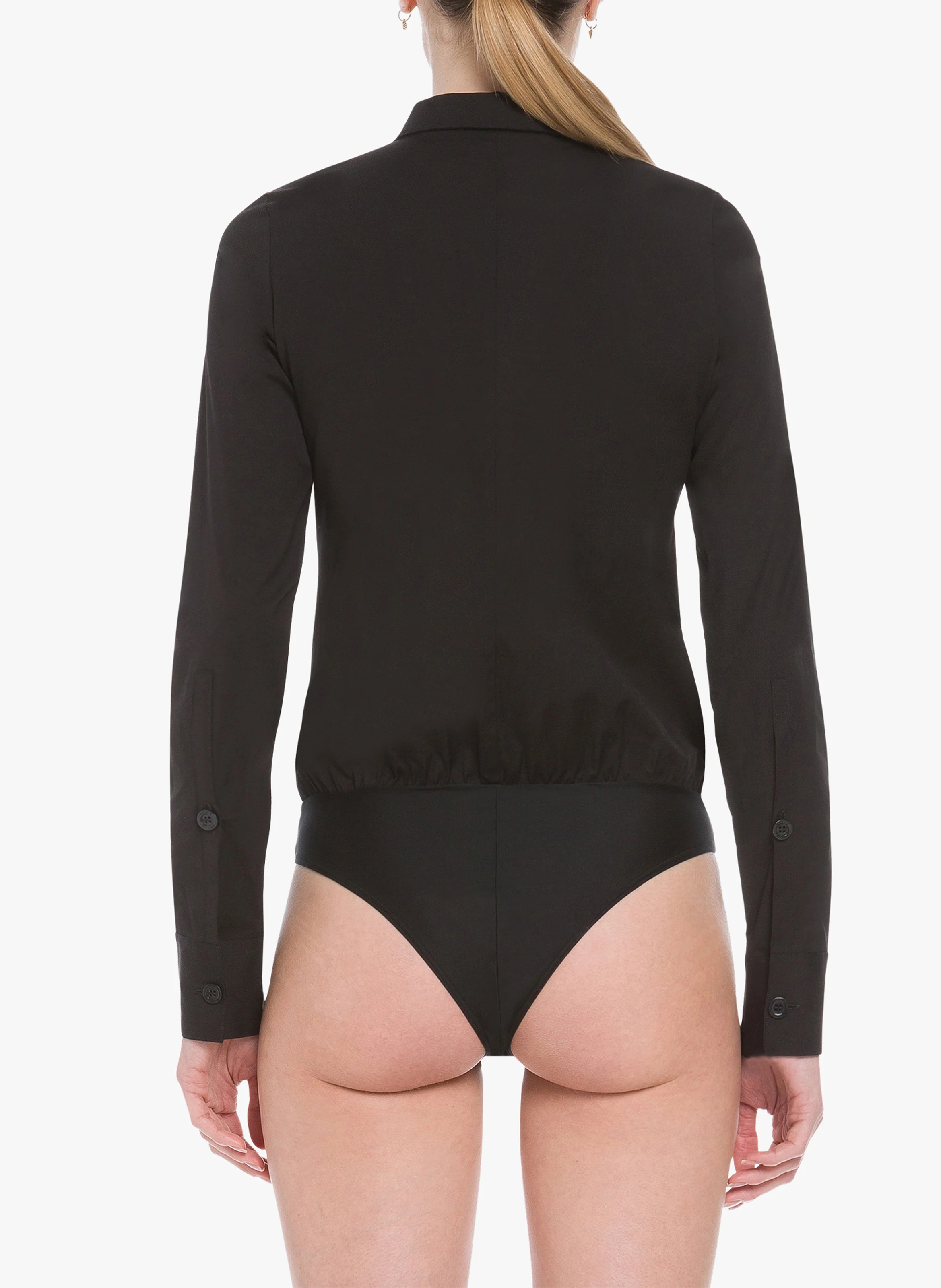 The Blouse Body - Body en popeline de coton | Noir