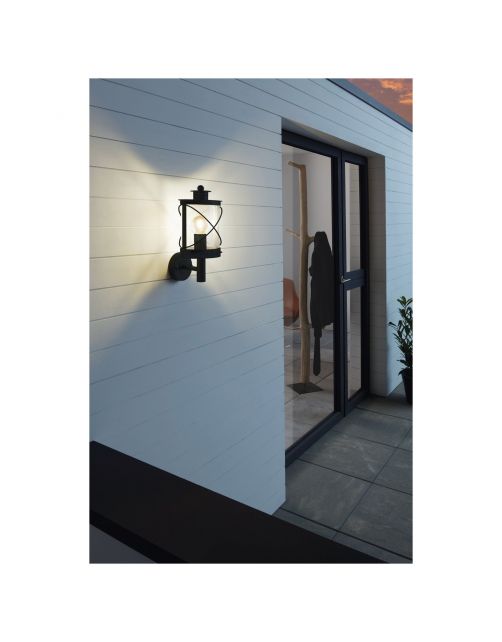 Eglo Wandlamp Hilburn Opwaarts - Buitenverlichting - Zwart