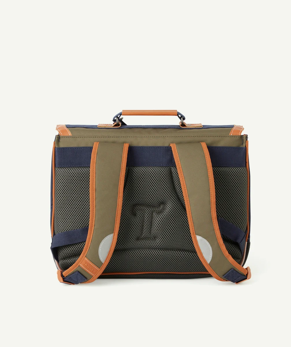 TANN'SLE CARTABLE BICOLORE BLEU ET KAKI