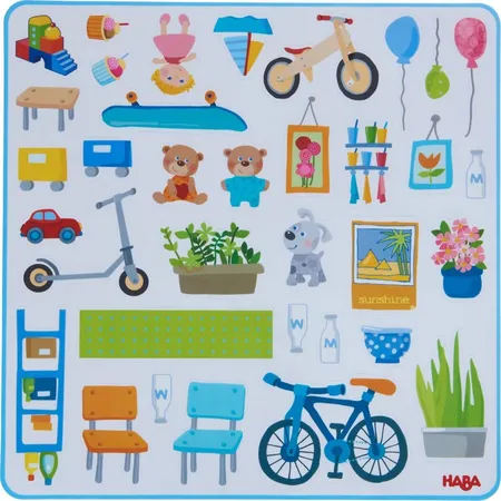 HABA 306157 Little Friends Puppenhaus Klebe-Deko-Accessoires Stadtvilla
