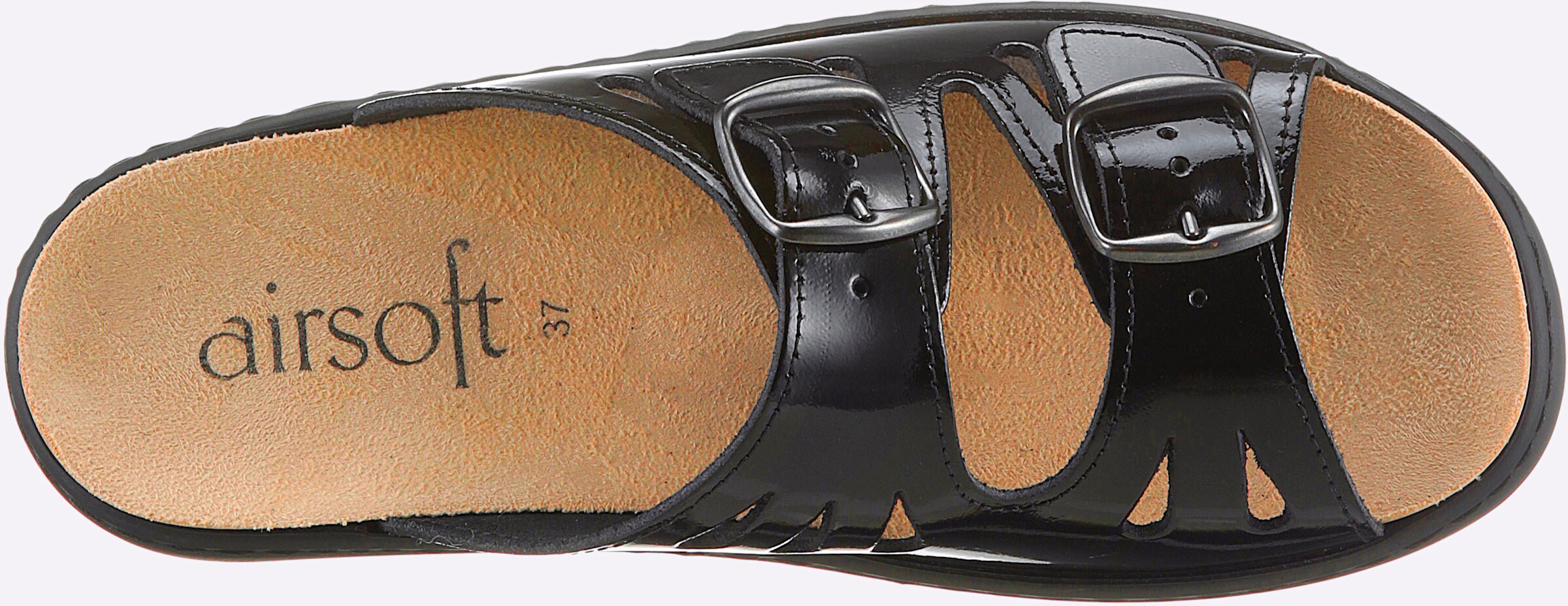 airsoft comfort+ Pantolette in schwarz