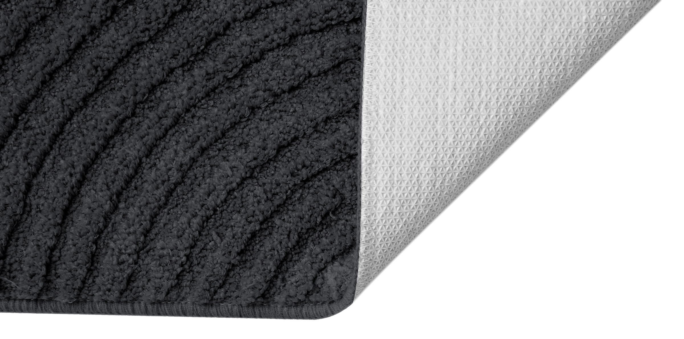 my home Badematte »Ognon, Scandi, Boho, modernes Muster« Höhe 15 mm rutschhemmend beschichtet fussbodenheizungsgeeignet | schnell trocknend | strapazierfähig Badteppich, Uni Farben, Hoch-Tief-Effekt