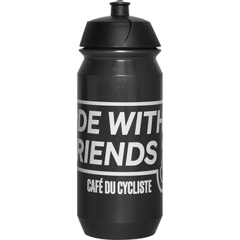 Café du Cycliste Ride With Friends Fahrradflasche Transparent Black