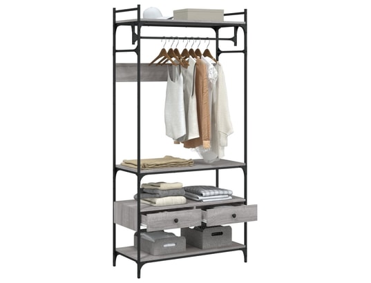 VIDAXL - Penderie Armoire à tiroirs sonoma gris 89x39x184,5 cm bois d'ingénier...